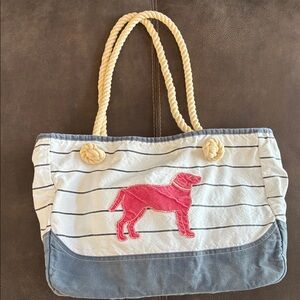 Hatley Canvas Tote Bag with Red Lab